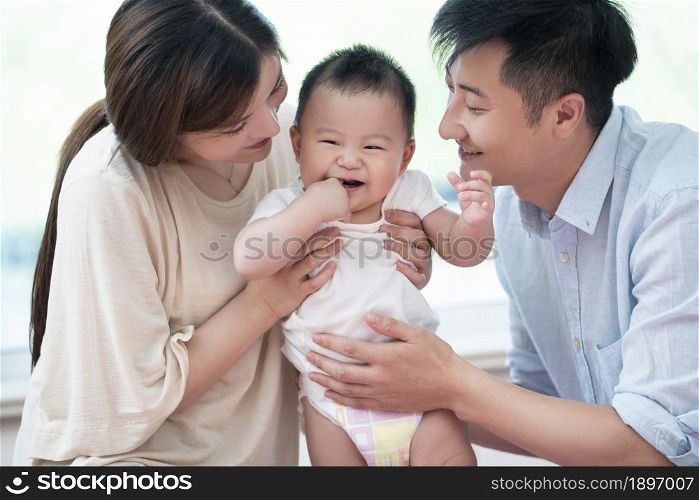 happy and loving young family