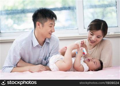 happy and loving young family