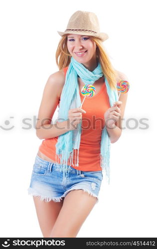 Happy attractive young woman ready for summer vacation