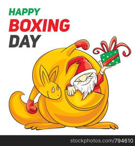 Happy boxing day concept banner. Cartoon illustration of happy boxing day vector concept banner for web design. Happy boxing day concept banner, cartoon style