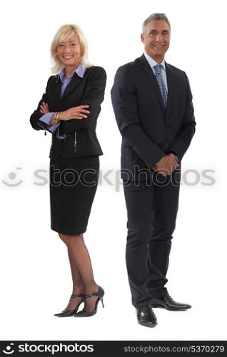 Happy business couple