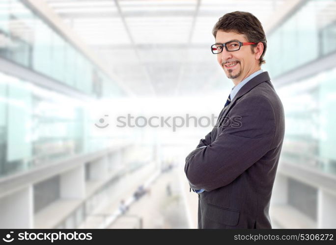 happy business man portrait at the office