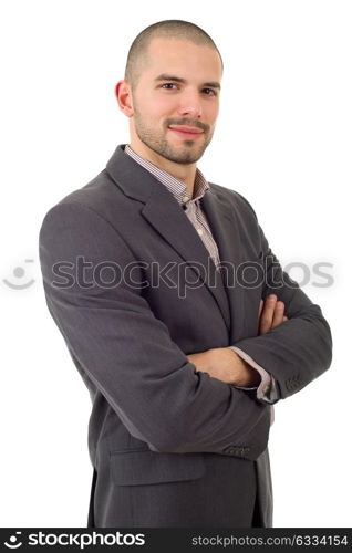 happy business man portrait isolated on white