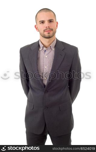 happy business man portrait isolated on white. business man