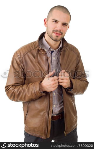 happy casual man isolated on white background