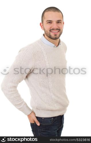 happy casual man isolated on white background