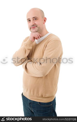 happy casual man isolated on white background