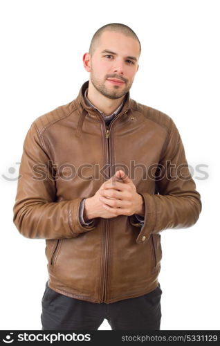 happy casual man isolated on white background