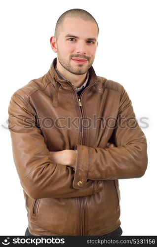 happy casual man isolated on white background