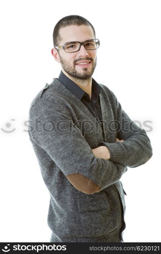 happy casual man isolated on white background