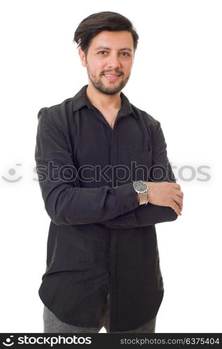 happy casual man isolated on white background