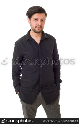 happy casual man isolated on white background