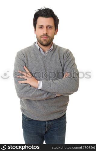 happy casual man isolated on white background. happy casual man