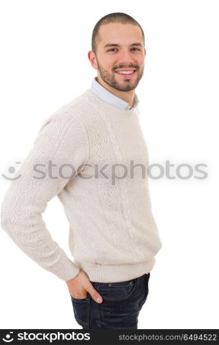 happy casual man isolated on white background. happy casual man
