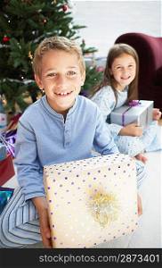 Happy Children with Gifts