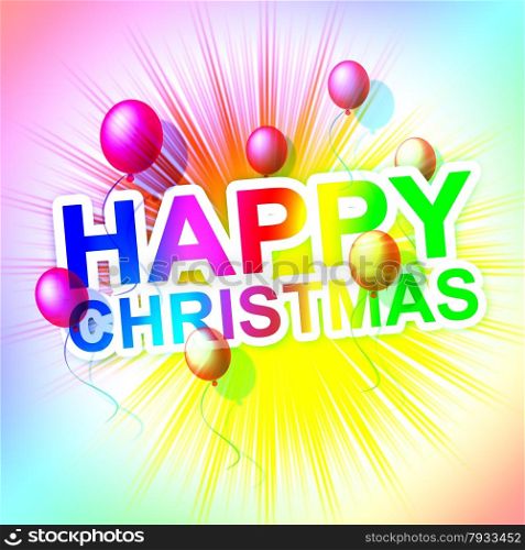 Happy Christmas Representing Merry Xmas And Greeting