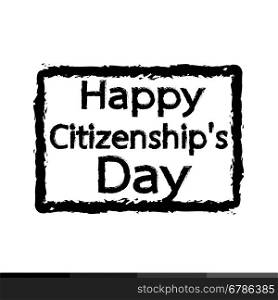 HAPPY citizenship Day national holiday of the United States Illustration design