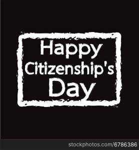 HAPPY citizenship Day national holiday of the United States Illustration design