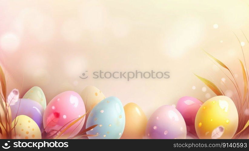 Happy Easter Card Illustration Ge≠rative AI 