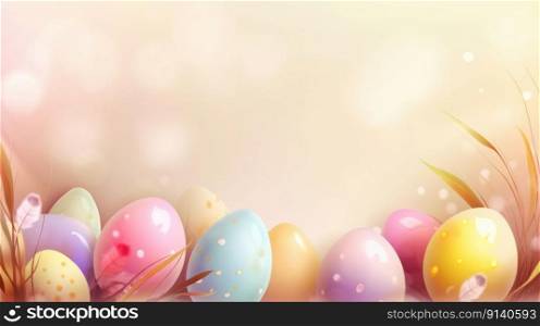 Happy Easter Card Illustration Ge≠rative AI 