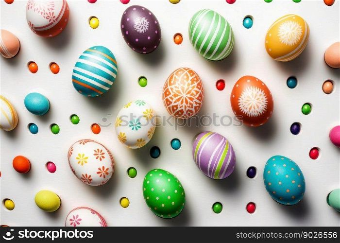 Happy easter day background. Ai generated.