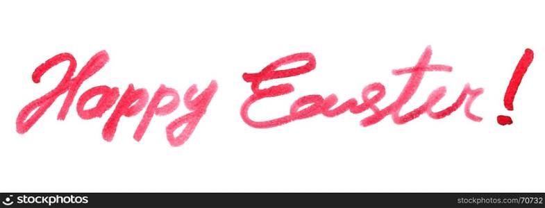 Happy Easter! Handwritten inscription. Raster illustration
