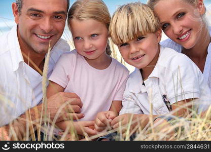 happy family at beach