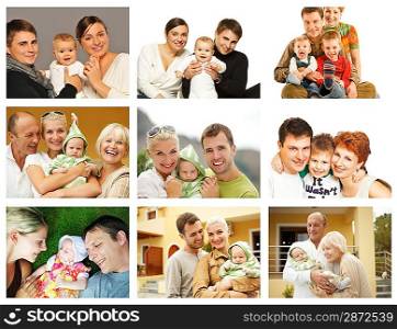 Happy family collage
