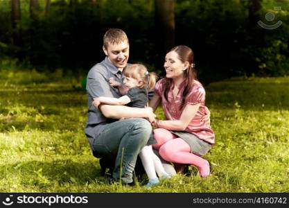 Happy Family in The Park