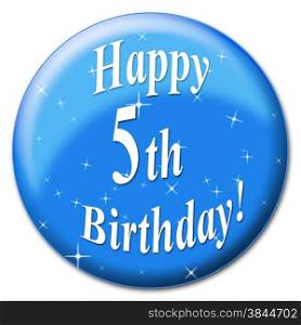 Happy Fifth Birthday Representing Five Celebrate And Celebration