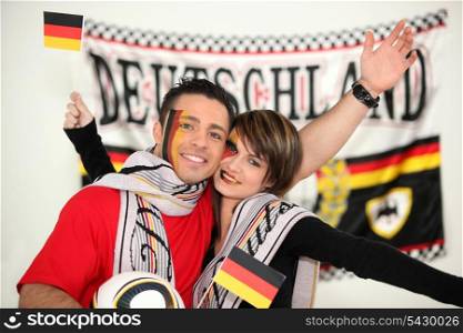 happy German football fans