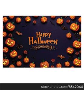 Happy Halloween day background illustration image