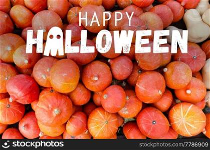 Happy Halloween set of pumpkins background. Happy Halloween pumpkins