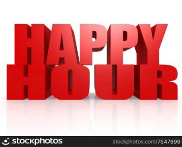 Happy hour image with hi-res rendered artwork that could be used for any graphic design.. Happy hour