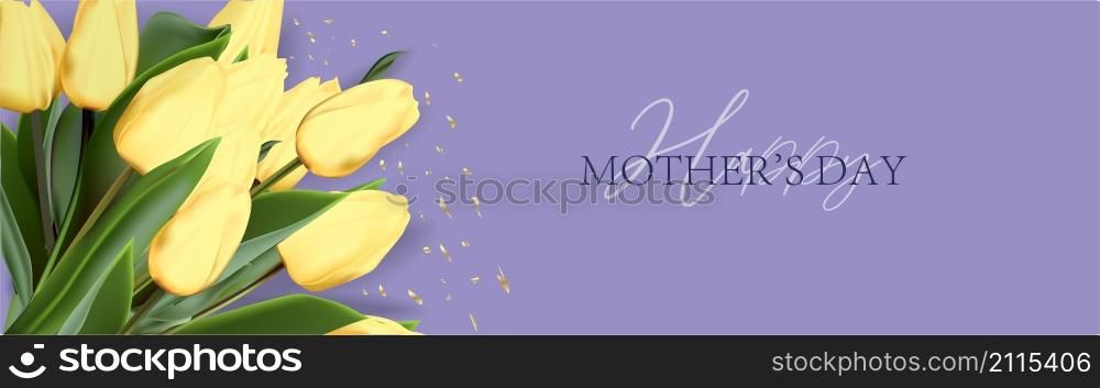 Happy Mother&rsquo;s Day greeting card. Spring cut flowers tulips, festive background. Vector illustration. Women&rsquo;s holiday.. Happy Mother&rsquo;s Day greeting card. Spring cut flowers tulips, festive background. Vector illustration. Women&rsquo;s holiday