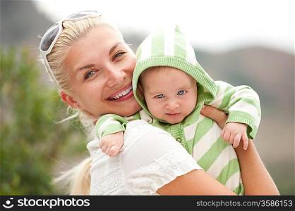 Happy mother with her child