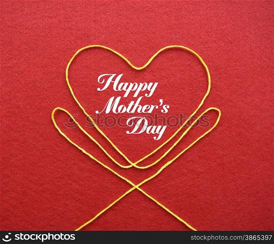 happy mothers day greeting card with heart