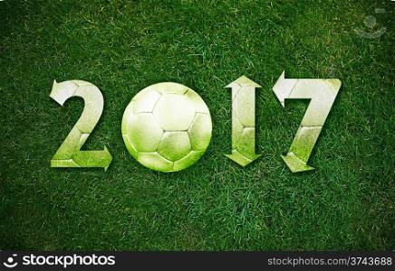 Happy new sport year 2017 with Football.. Happy new sport year