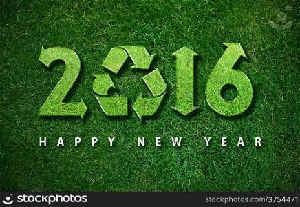 Happy new year 2016, with ecology concept for 2016 year, the same concept available for 2017 year.