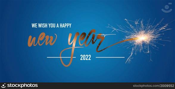 Happy New Year 2022 greeting card