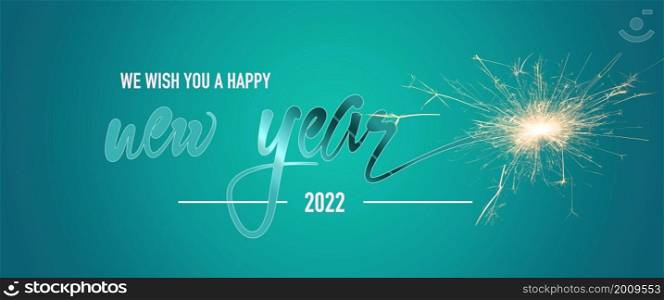Happy New Year 2022 greeting card