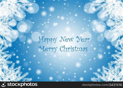Happy New Year and Merry Christmas decoration background