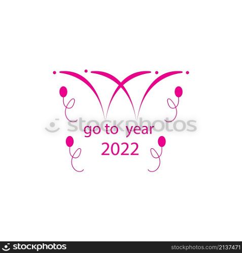 happy new year design illustration icon logo