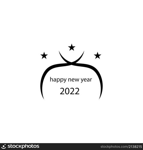 happy new year design illustration icon logo