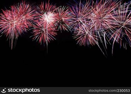 happy new year firework as celebrate background