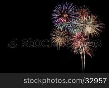 happy new year firework as celebrate background