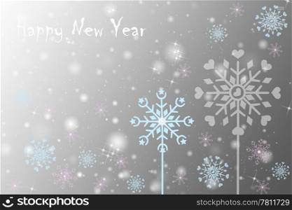 Happy New Year Greeting card. Beautiful Shiny background