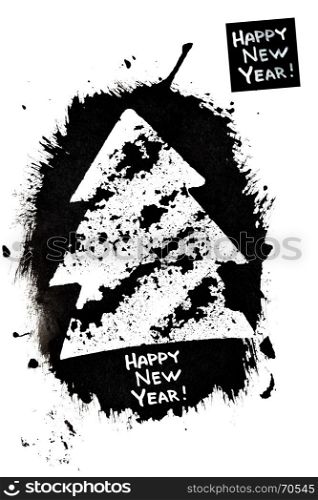 Happy New Year - Grunge Christmas card