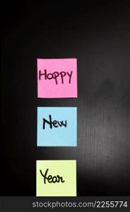Happy New Year message on paper