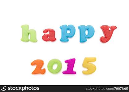 Happy new year on a white background